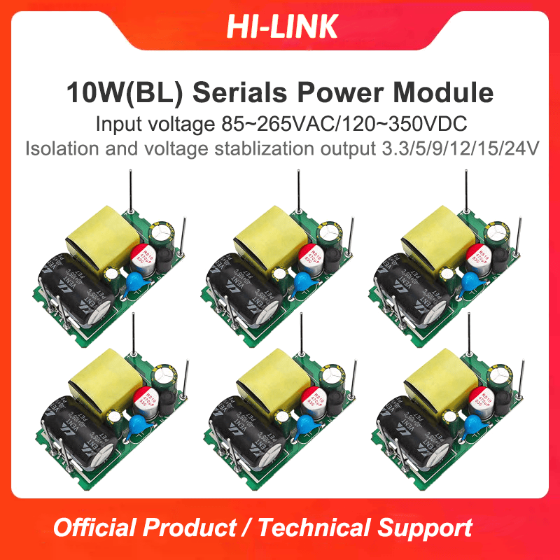AC to DC 10W 5V/9V/12V/15V/24V step down mini power switch supply power converter module HLK-10M05BL/10M12BL/10M15BL/10M24BL